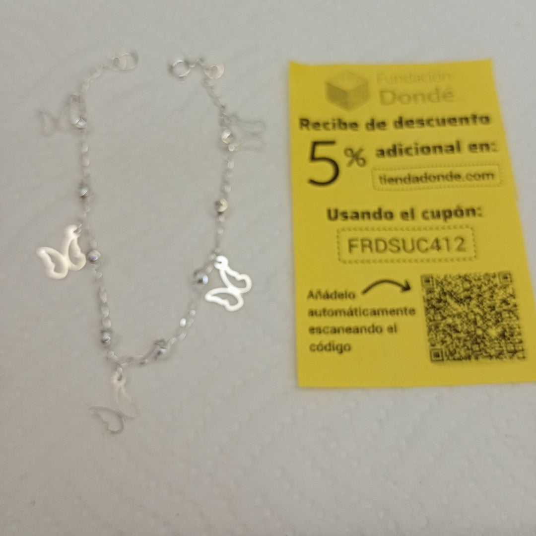 PULSERA TEJIDO ESPECIAL PLATA .925 18 CM 2.9 GR (NUEVO)