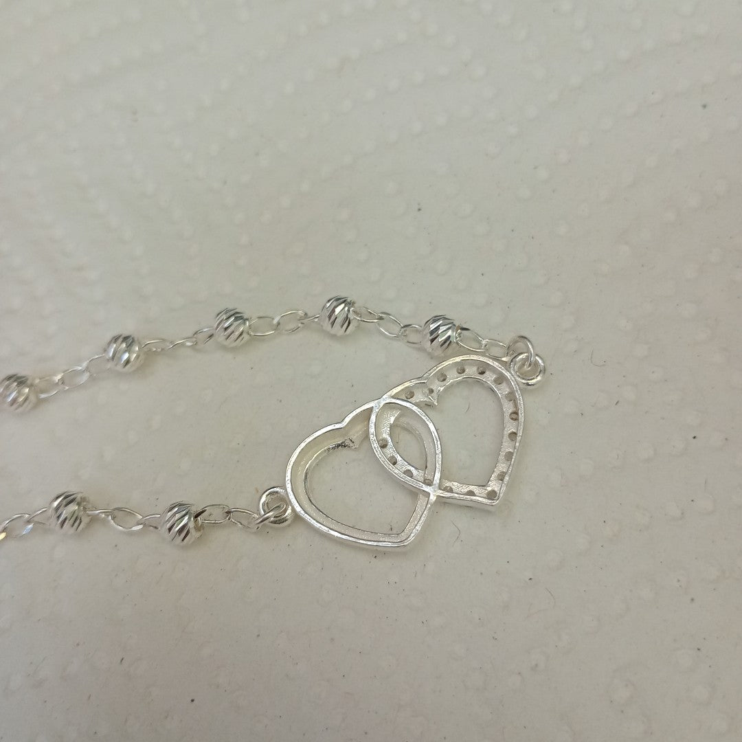 PULSERA TEJIDO TEJIDO ESPECIAL PLATA .925 18 CM 4.1 GR (NUEVO)