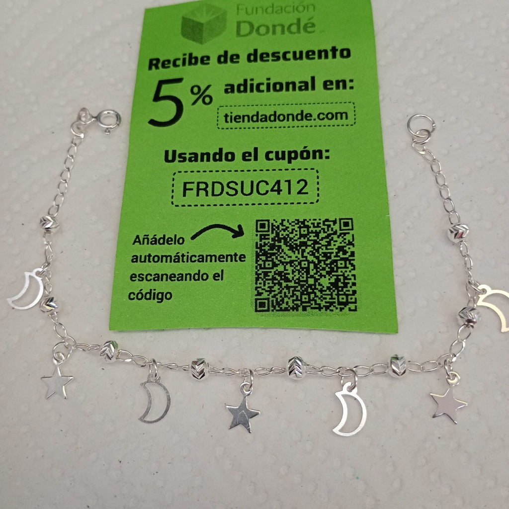PULSERA TEJIDO TEJIDO ESPECIAL PLATA .925 18 CM 3.1 GR (NUEVO)