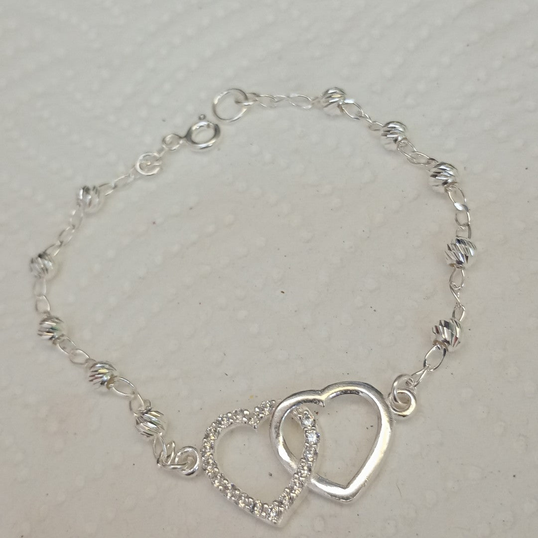 PULSERA TEJIDO TEJIDO ESPECIAL PLATA .925 18 CM 4.1 GR (NUEVO)