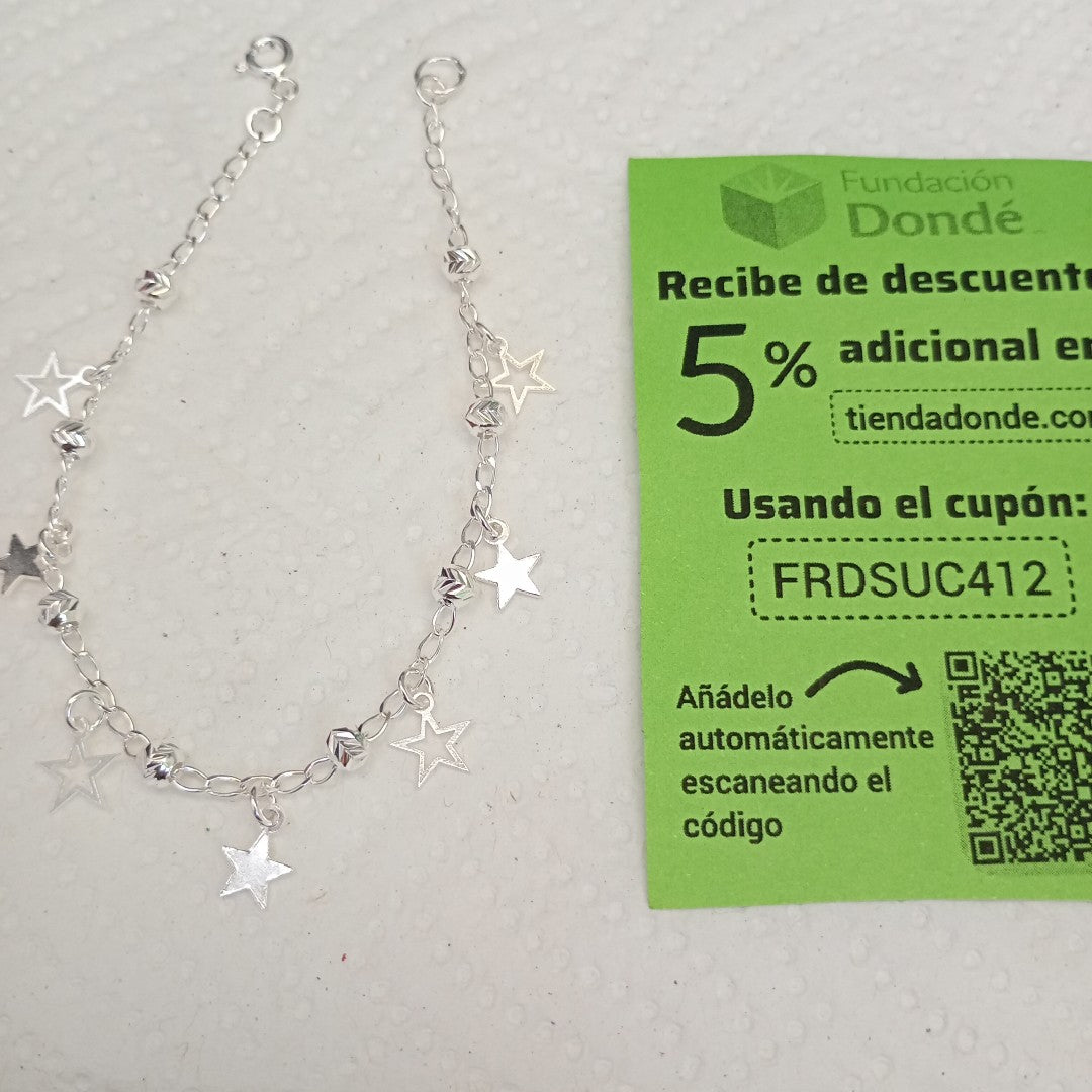 PULSERA TEJIDO ESPECIAL PLATA .925 18 CM 3.1 GR (NUEVO)