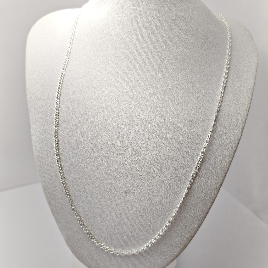 CADENA TEJIDO ESLABONES PLATA .925 55 CM 4.2 GR (NUEVO)
