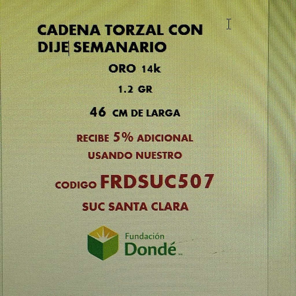 CADENA ORO 14 K 1,20 GRMS (SEMINUEVO)