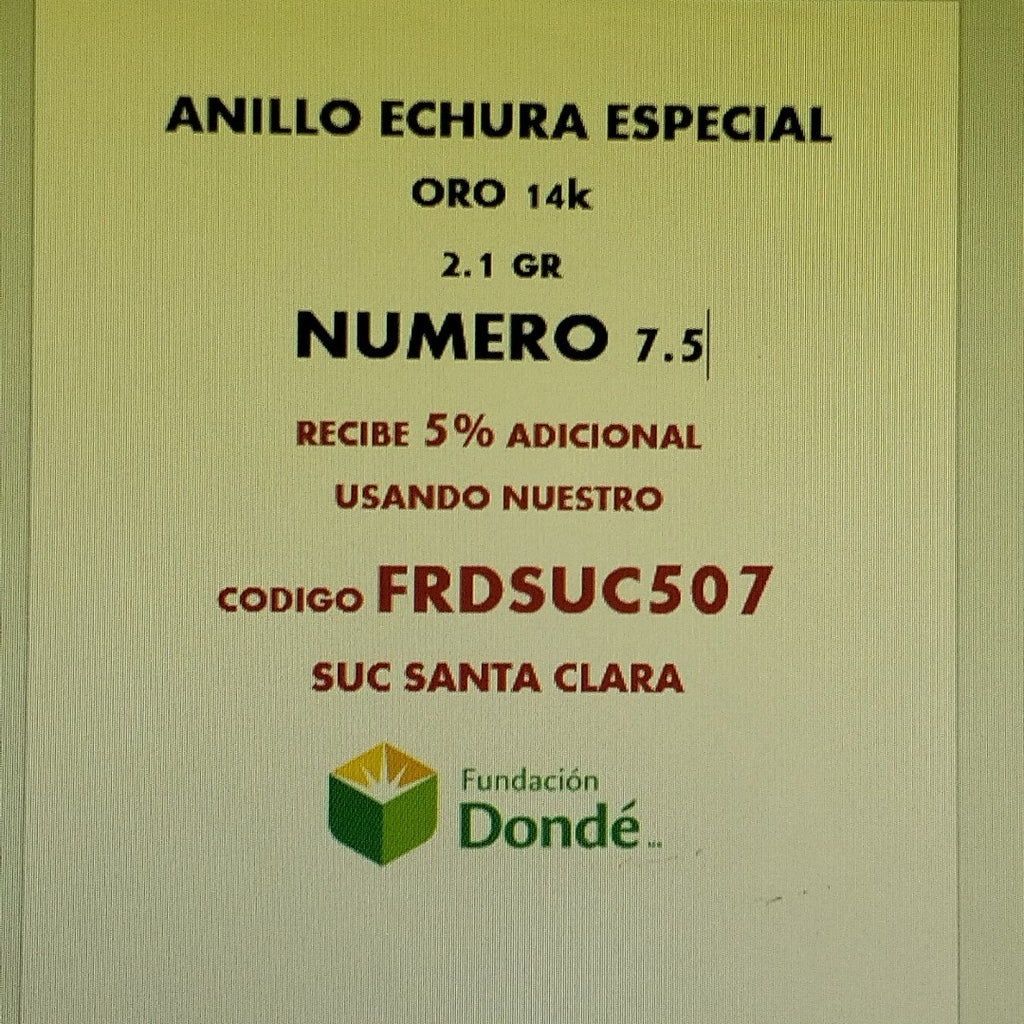 ANILLITO ORO 14 K 2.1 GRMS (SEMINUEVO)