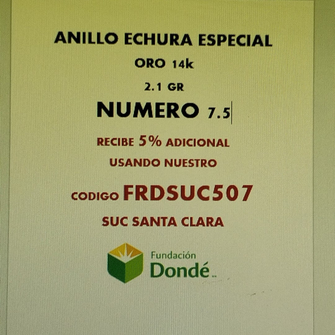 ANILLITO ORO 14 K 2.1 GRMS (SEMINUEVO)