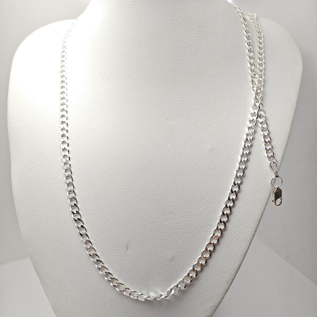 CADENA TEJIDO BARBADO PLATA .925 60 CM 13.7 GR (NUEVO)