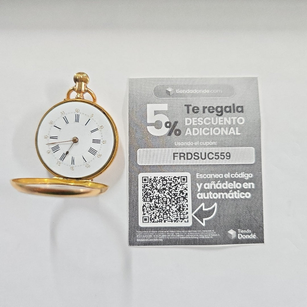 RELOJ CAJA Y PULSO ORO ORO 18 K 29.1 GRMS (SEMINUEVO)