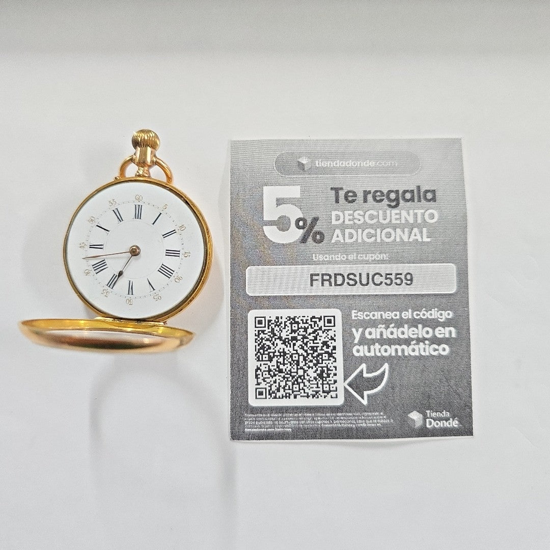 RELOJ CAJA Y PULSO ORO ORO 18 K 29.1 GRMS (SEMINUEVO)