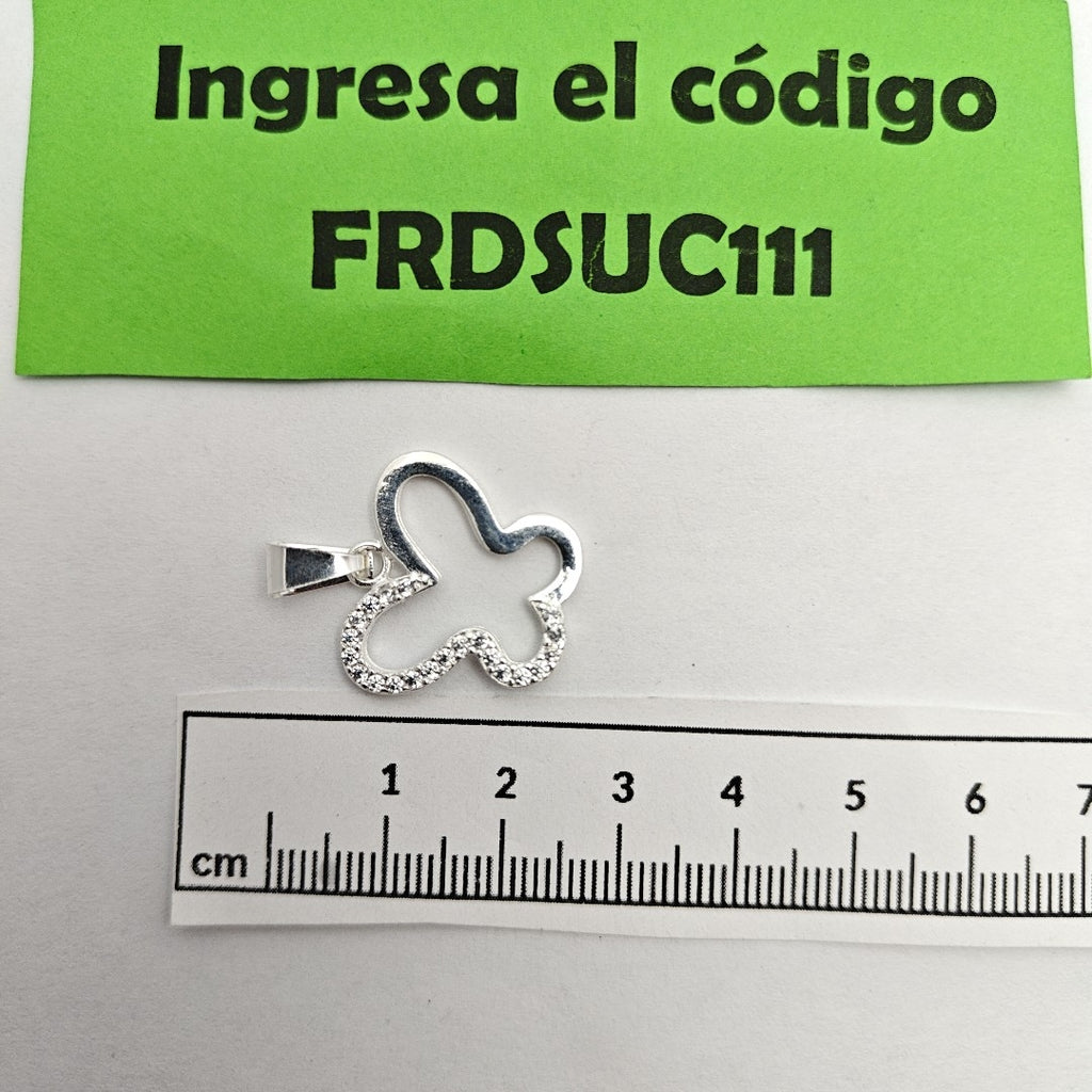 DIJE MARIPOSA C/CIRCONIAS PLATA .925 2.2 GR (NUEVO)