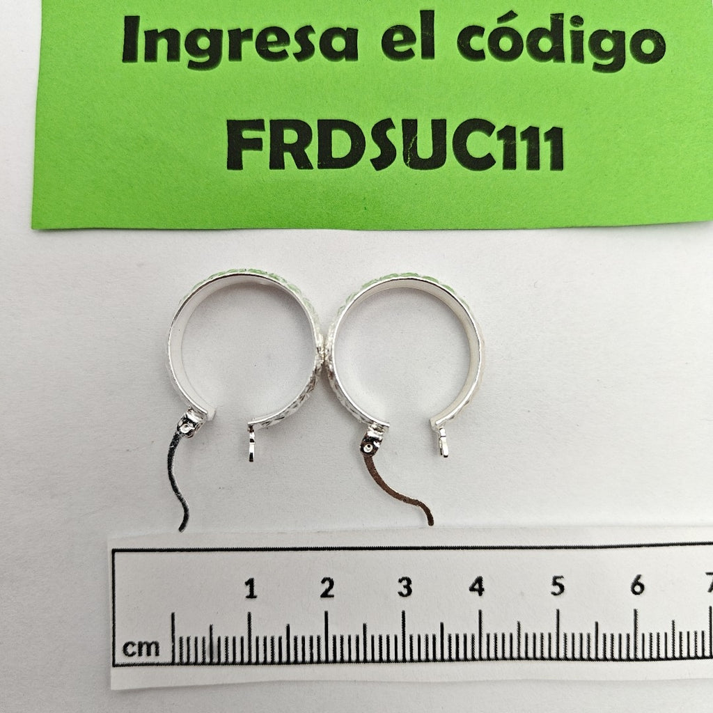 PAR ARRACADAS FACETADAS PLATA .925 3.5 GR (NUEVO)