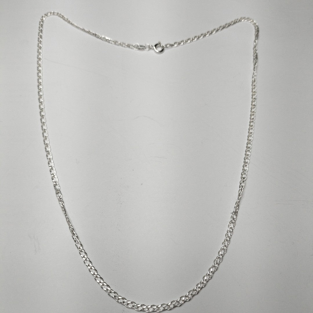 CADENA TEJIDO ESLABONES PLATA .925 50 CM 3.5 GR (NUEVO)