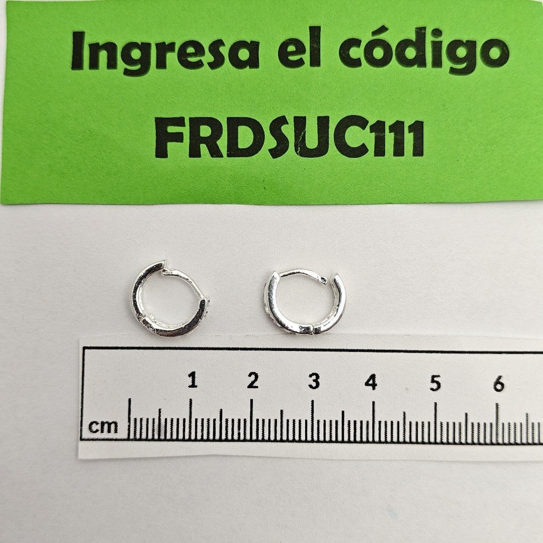 ARRACADAS C/CIRCONIAS PLATA .925 2.5 GR (NUEVO)