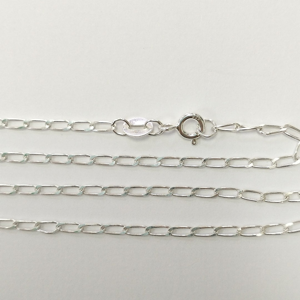 CADENA TEJIDO ESLABONES PLATA .925 55 CM 2.9 GR (NUEVO)