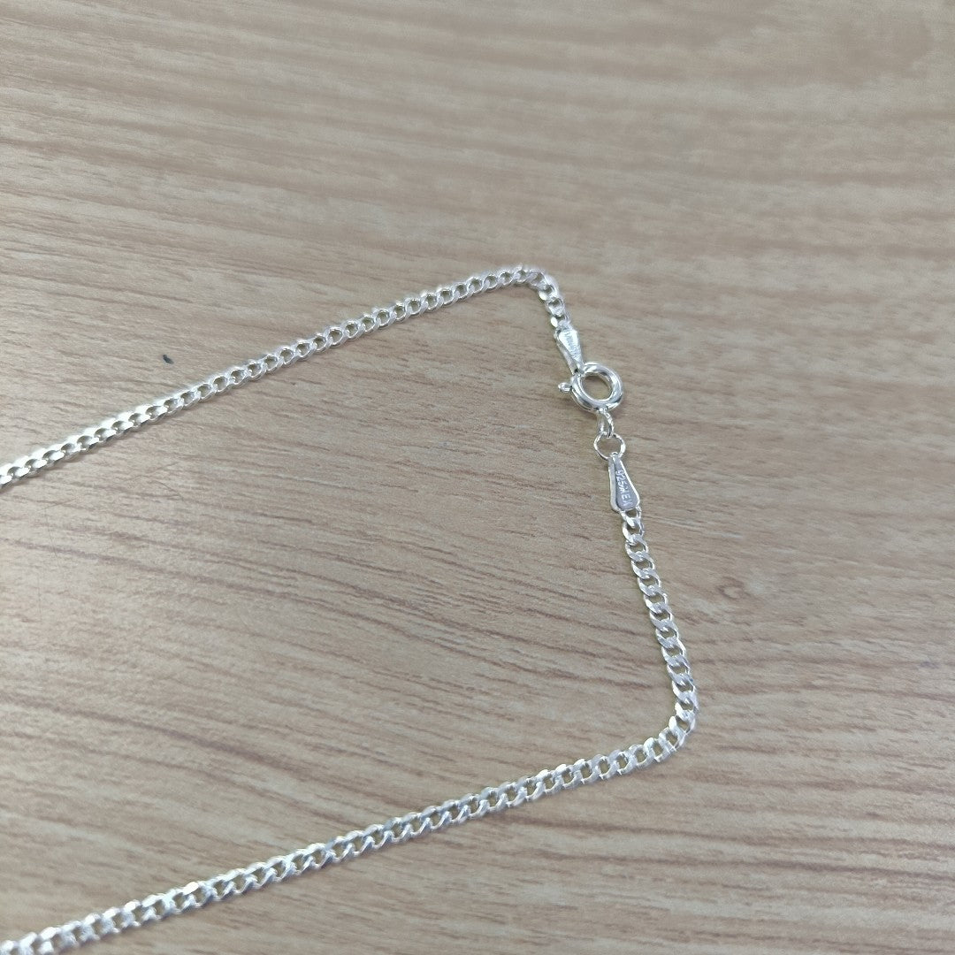 CADENA TEJIDO BARBADO PLATA .925 55 CM 5.3 GR (NUEVO)