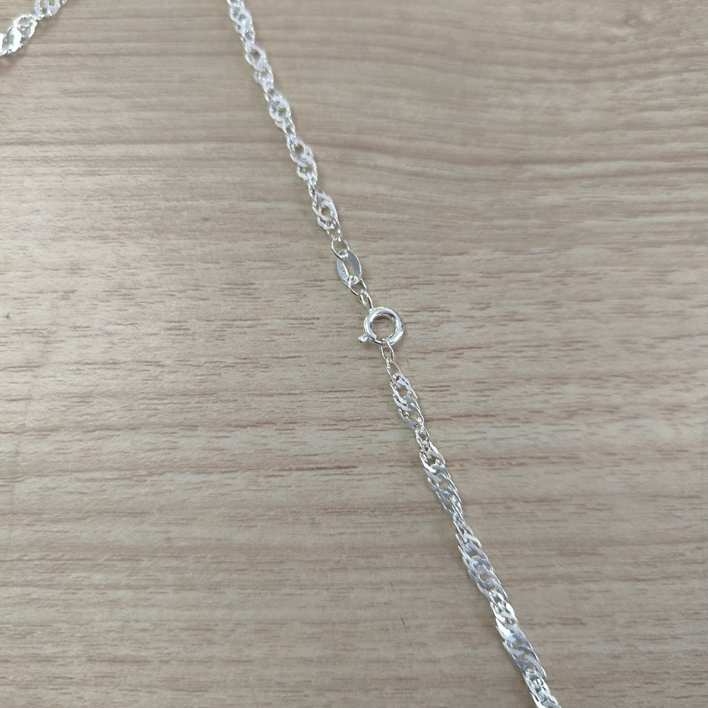 CADENA TEJIDO MEDIO TORZAL PLATA .925 55 CM 5.6 GR (NUEVO)
