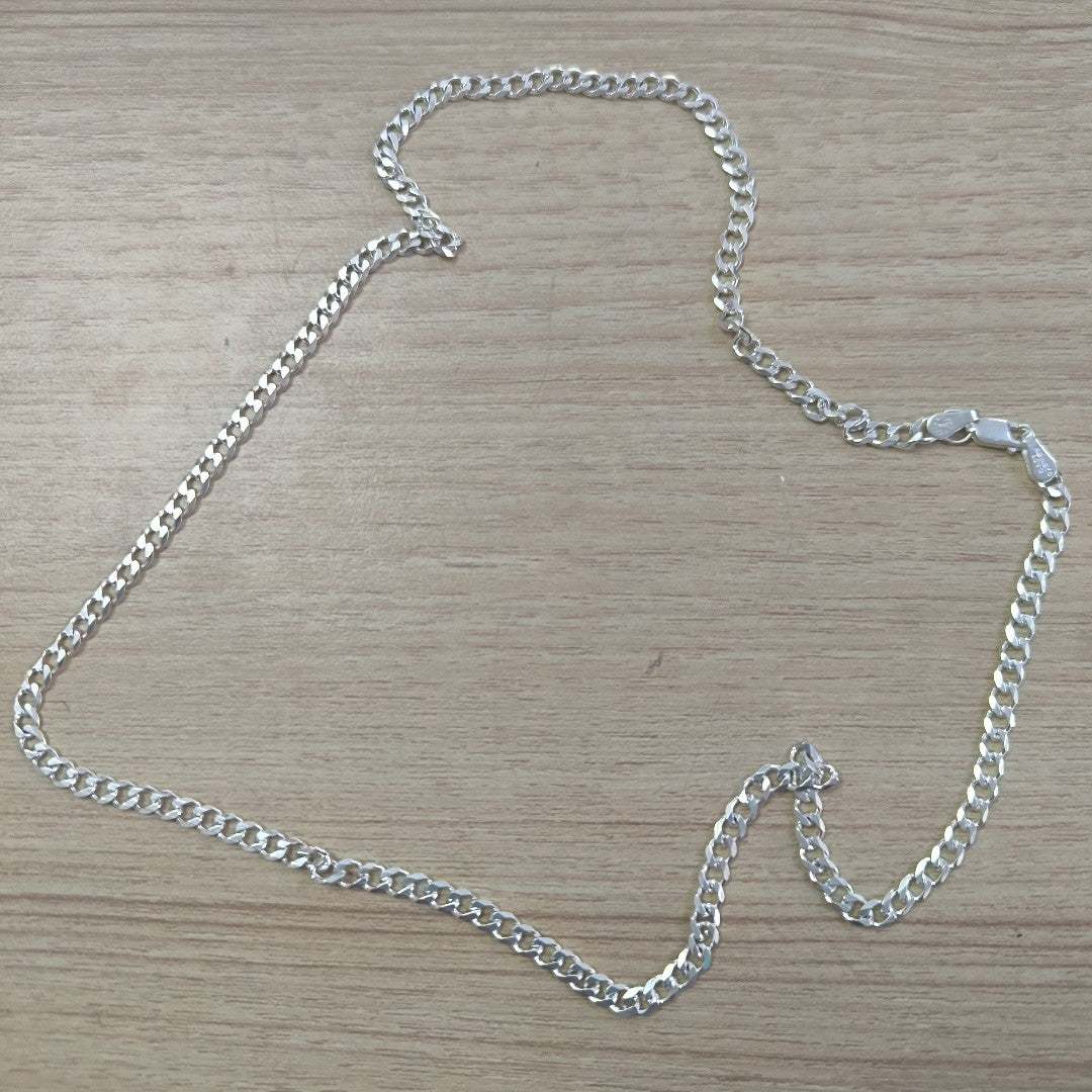 CADENA TEJIDO BARBADO PLATA .925 55 CM 12.9 GR (NUEVO)