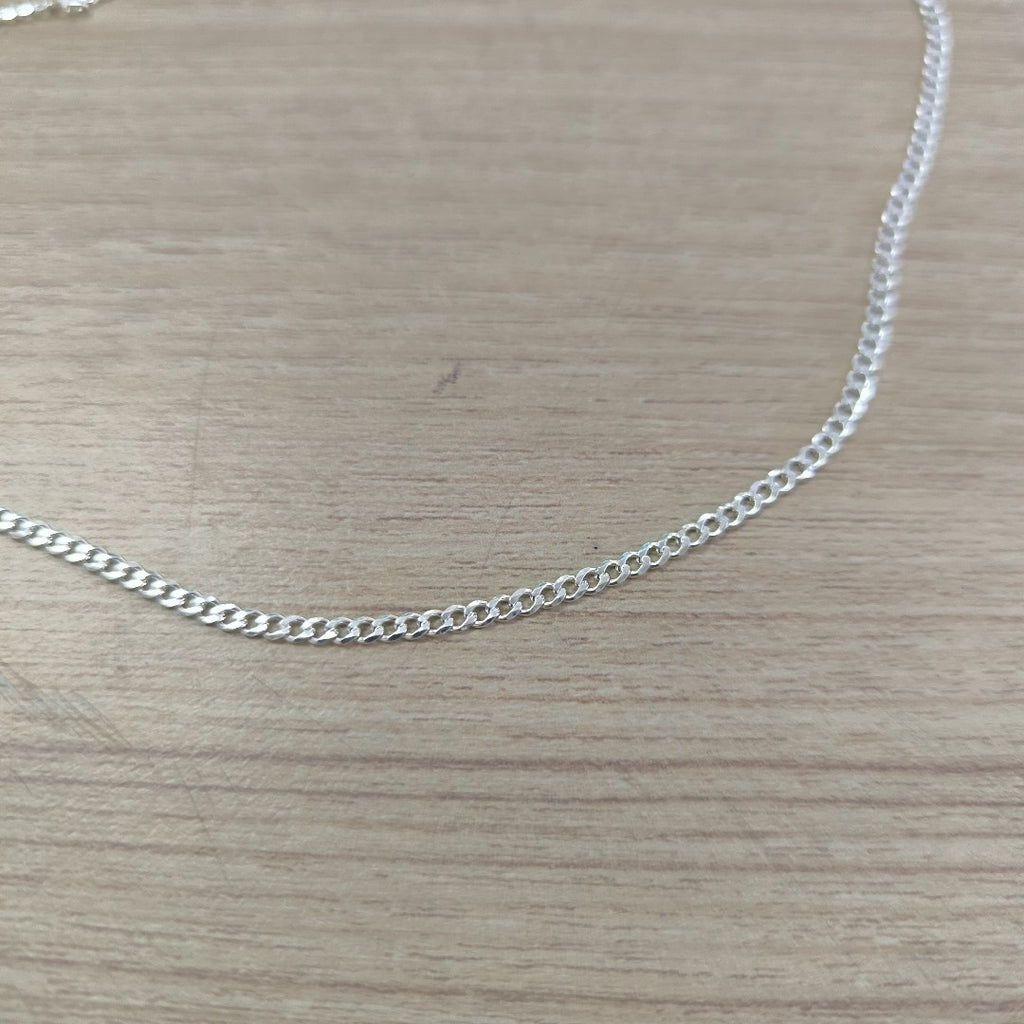 CADENA TEJIDO BARBADO PLATA .925 60 CM 5.5 GR (NUEVO)