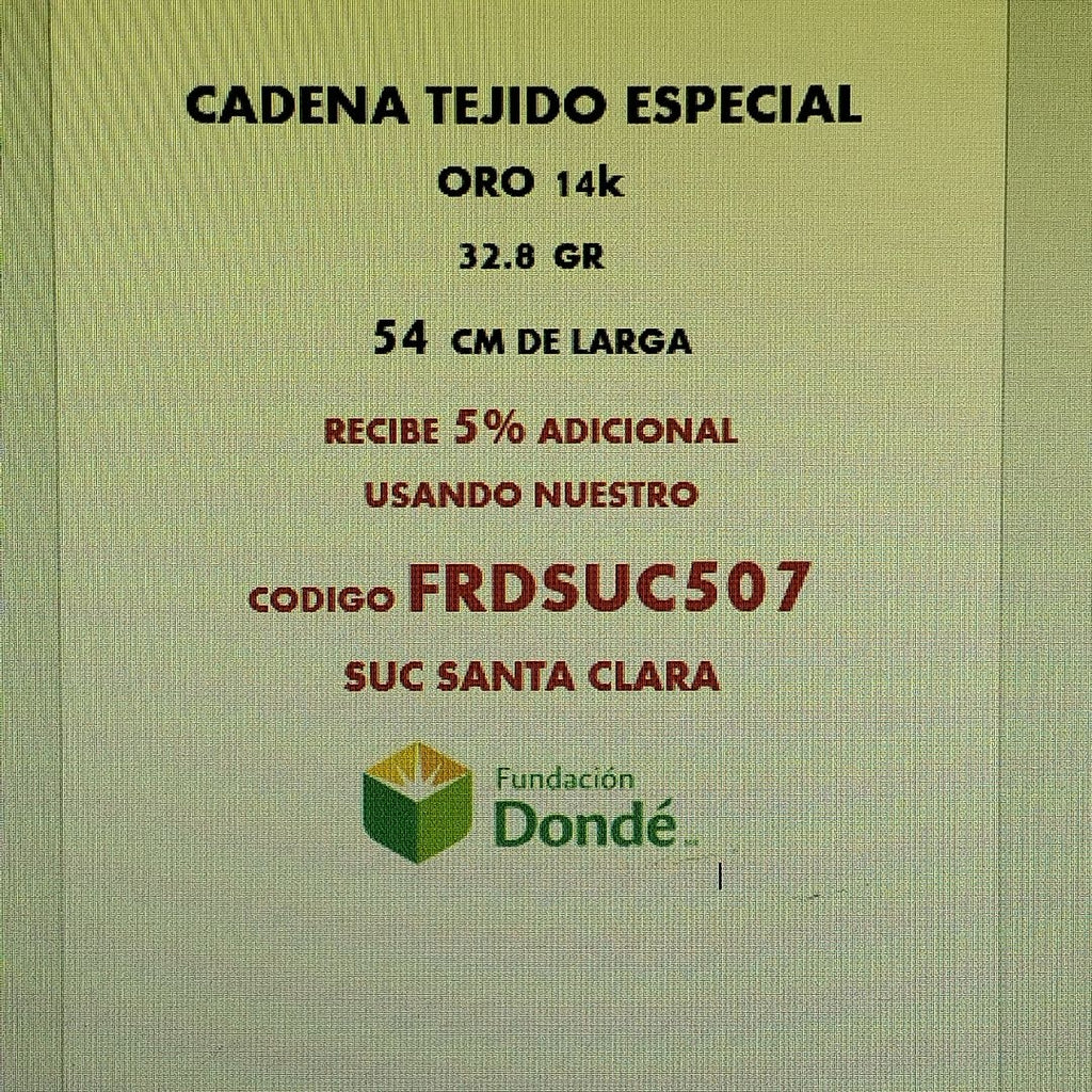 CADENA ORO 14 K 32,80 GRMS (SEMINUEVO)