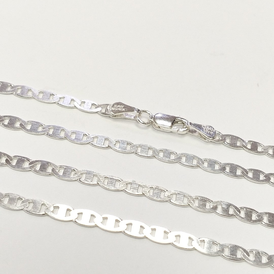 CADENA TEJIDO GUCHI PLATA .925 55 CM 8.3 GR (NUEVO)