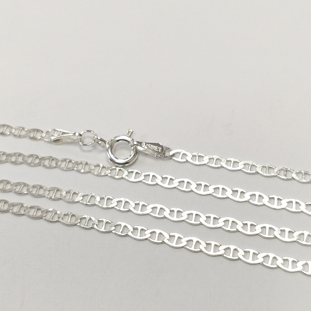 CADENA TEJIDO GUCHI PLATA .925 60 CM 3.8 GR (NUEVO)