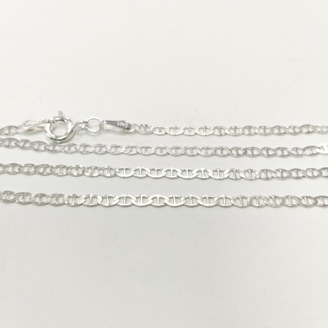 CADENA TEJIDO GUCHI PLATA .925 60 CM 3.7 GR (NUEVO)