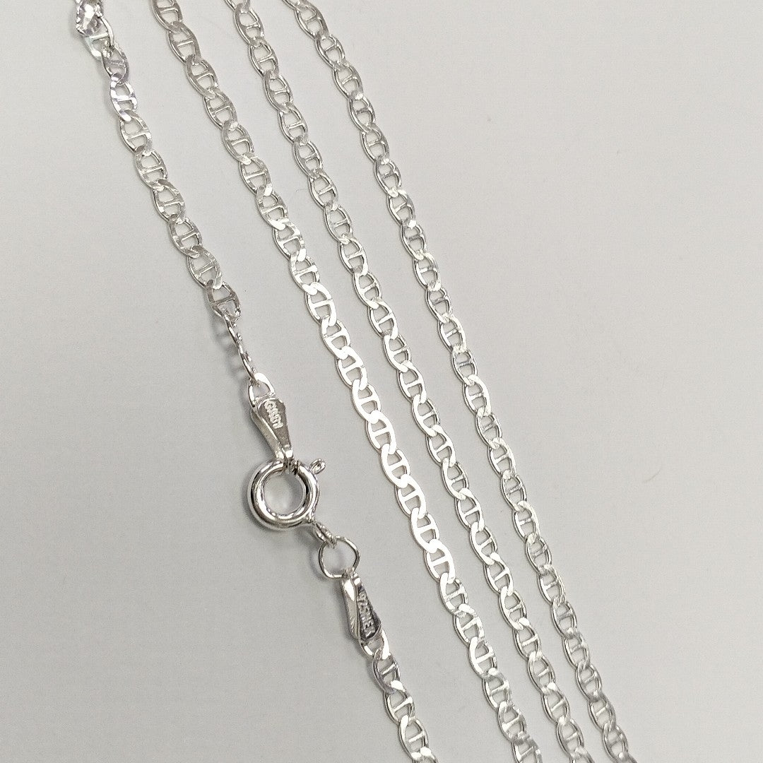 CADENA TEJIDO GUCHI PLATA .925 55 CM 3.6 GR (NUEVO)