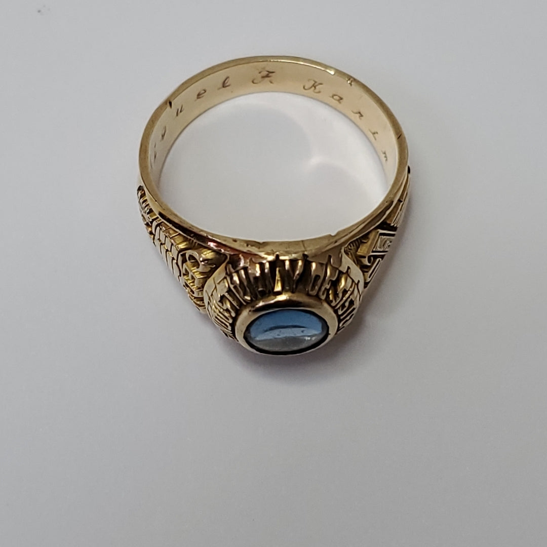 ANILLO DE GRADUACIÓN ORO 14 K 13,00 GRMS (SEMINUEVO)