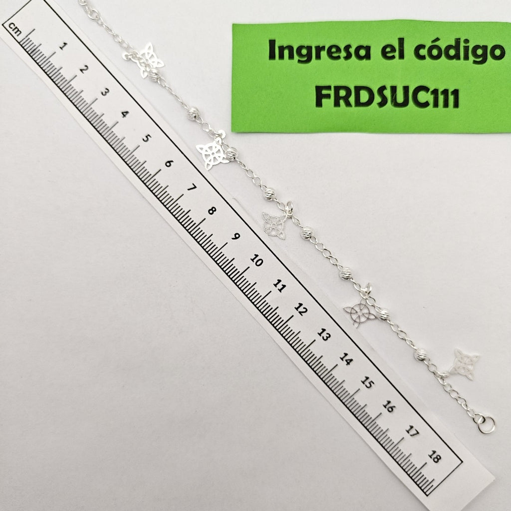 PULSERA TEJIDO ESPECIAL PLATA .925 18 CM 3.1 GR (NUEVO)
