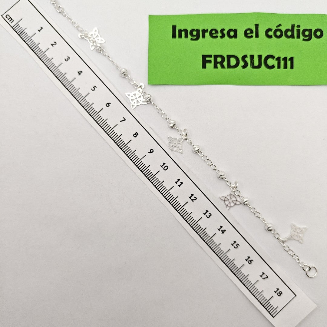 PULSERA TEJIDO ESPECIAL PLATA .925 18 CM 3.1 GR (NUEVO)