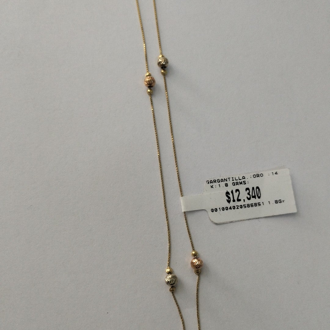 GARGANTILLA ORO 14 K 1.8 GRMS (SEMINUEVO)