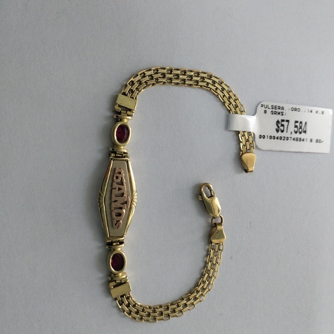 PULSERA ORO 14 K 8.8 GRMS (SEMINUEVO)