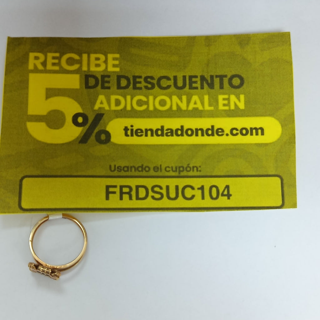 ANILLO ORO COMBINADO 14 K 3,10 GRMS (SEMINUEVO)