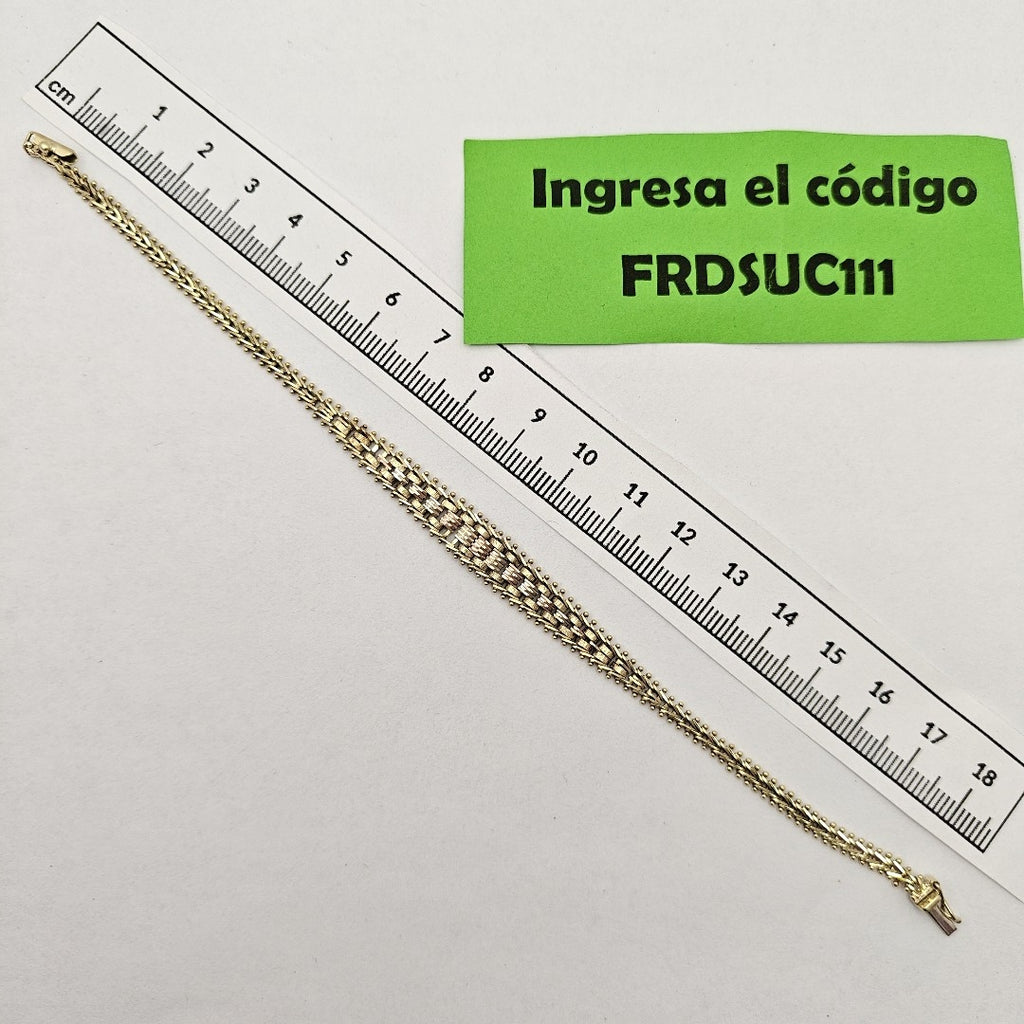 PULSERA ORO COMBINADO 14 K 8,50 GRMS (SEMINUEVO)