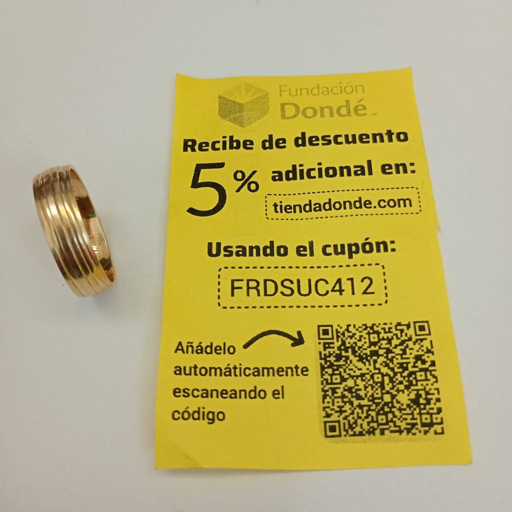 ARGOLLA ORO 14 K 2.9 GRMS (SEMINUEVO)