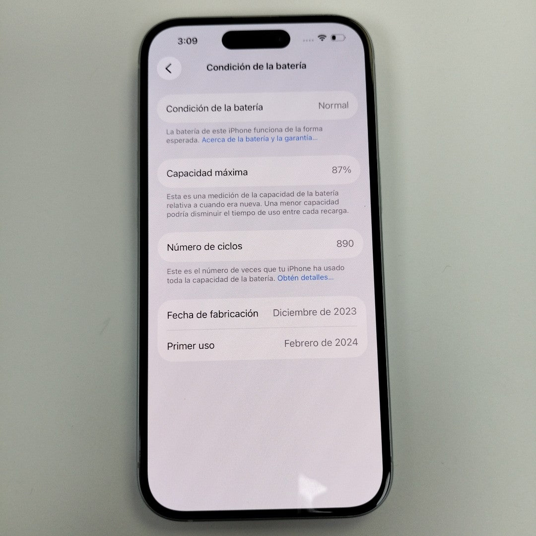CELULAR APPLE IPHONE 15 A3089 (2023) 256 GB 6 GB RAM (SEMINUEVO)