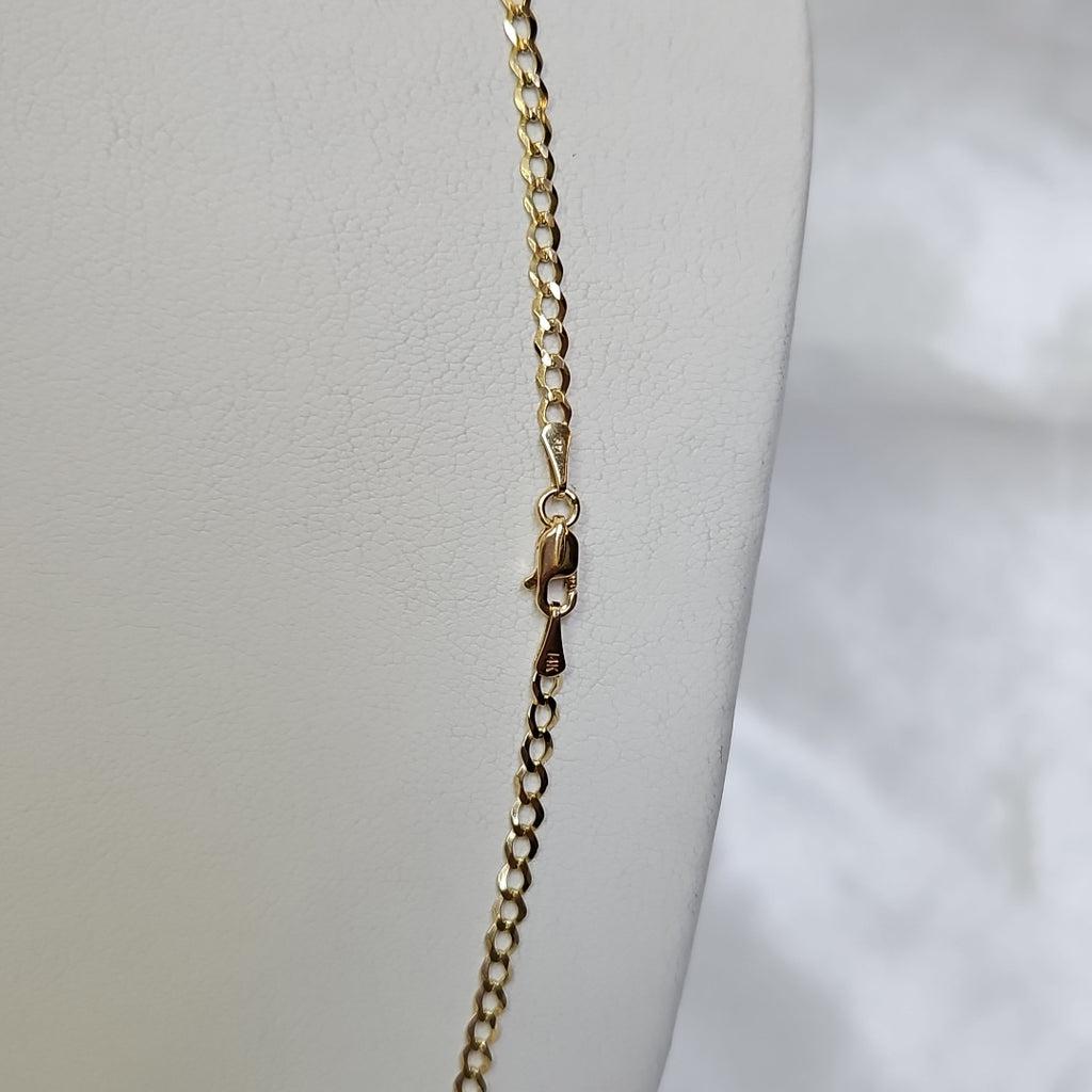 CADENAS TEJIDO BARBADA ORO 14K 60 CM 5.4 GR (NUEVO)