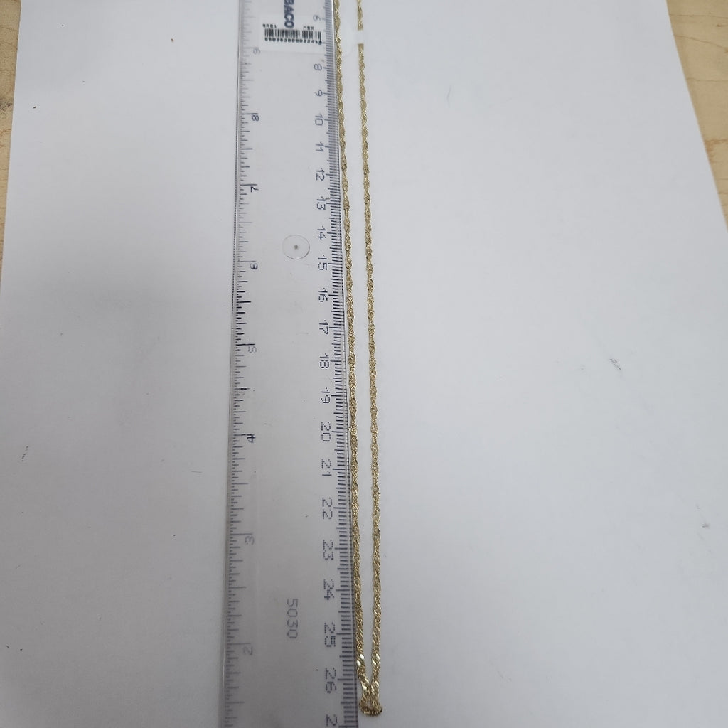 CADENAS TEJIDO MEDIO TZL ORO 14K 55 CM 3.1 GR (NUEVO)