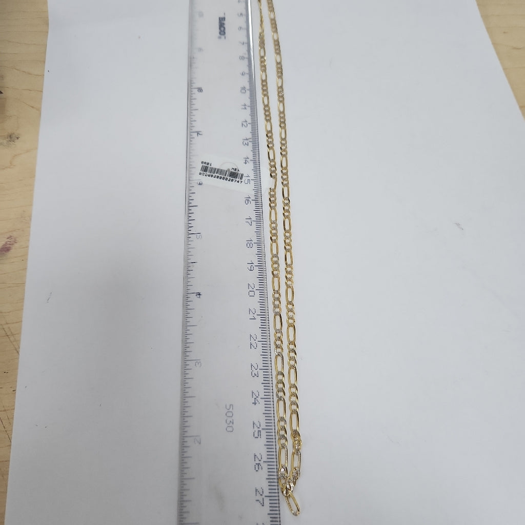 CADENAS TEJIDO 3X1 DIAMANTADO ORO 10K 55 CM 6.2 GR (NUEVO)