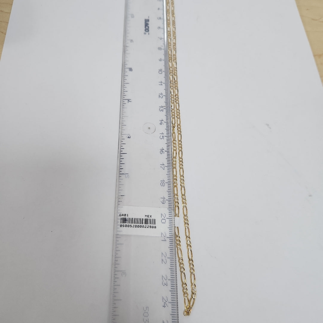 CADENAS TEJIDO 3X1 DIAMANTADA ORO 14K 55 CM 4.5 GR (NUEVO)