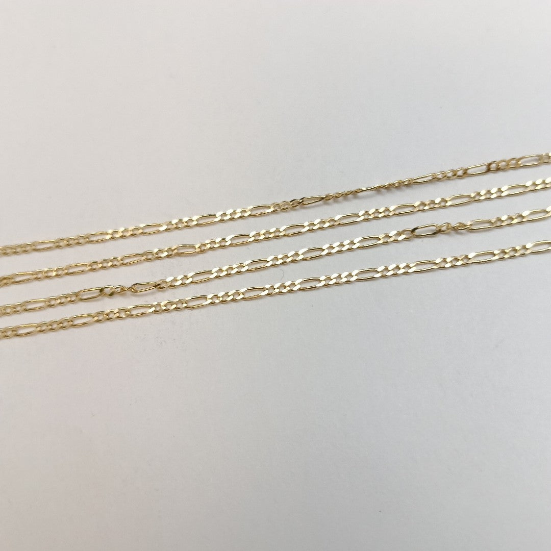 CADENAS TEJIDO 3X1 ORO 14K 55 CM 2.4 GR (NUEVO)