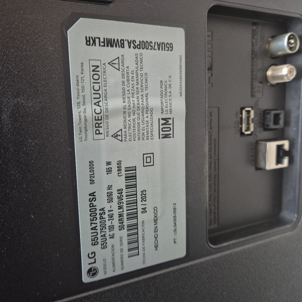 PANTALLA LG 65UA7500PSA (2025) 65" LED 4K (SEMINUEVO)