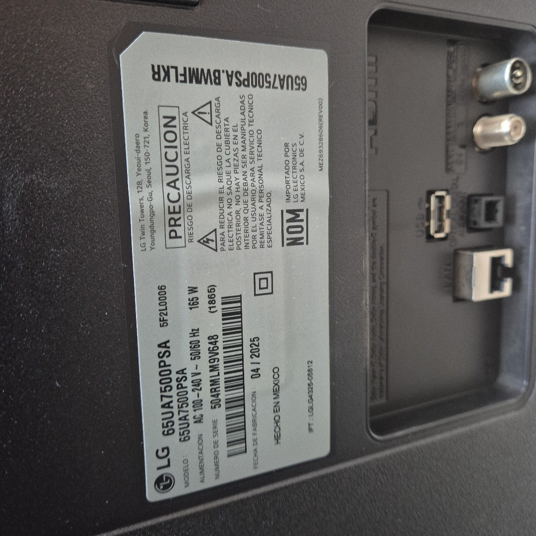 PANTALLA LG 65UA7500PSA (2025) 65" LED 4K (SEMINUEVO)