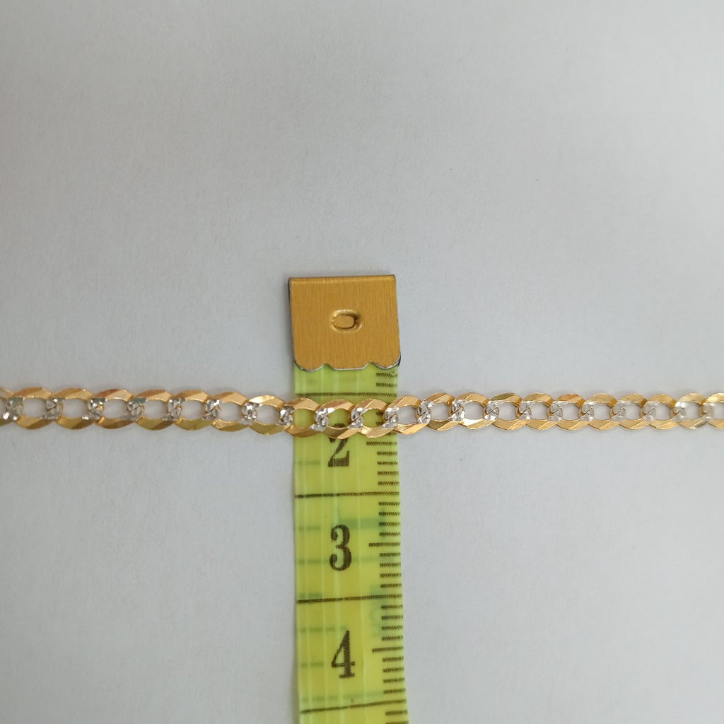 CADENAS BARBADA DIAMANTADA ORO 14K 60 CM 9.5 GR (NUEVO)