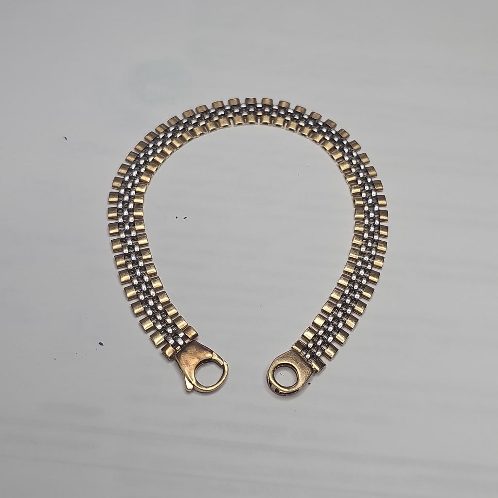 PULSERA ORO, ORO COMBINADO 14 K 9.5 GRMS (SEMINUEVO)