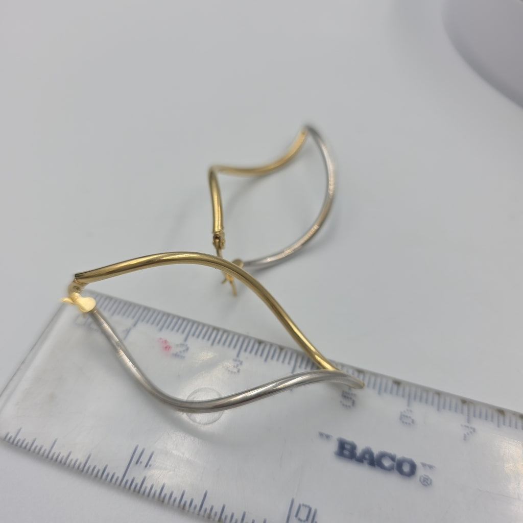 ARETES PAR ORO,ORO COMBINADO 14 K 3,60 GRMS (SEMINUEVO)