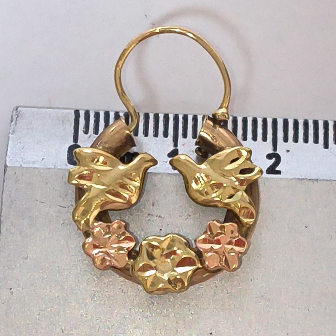 ARRACADAS PAR ORO COMBINADO 8 K 3.4 GRMS (SEMINUEVO)
