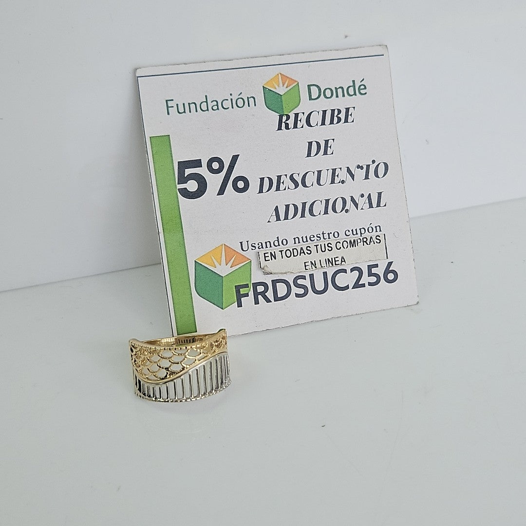 ANILLITO ORO COMBINADO 14 K 4 GRMS (SEMINUEVO)