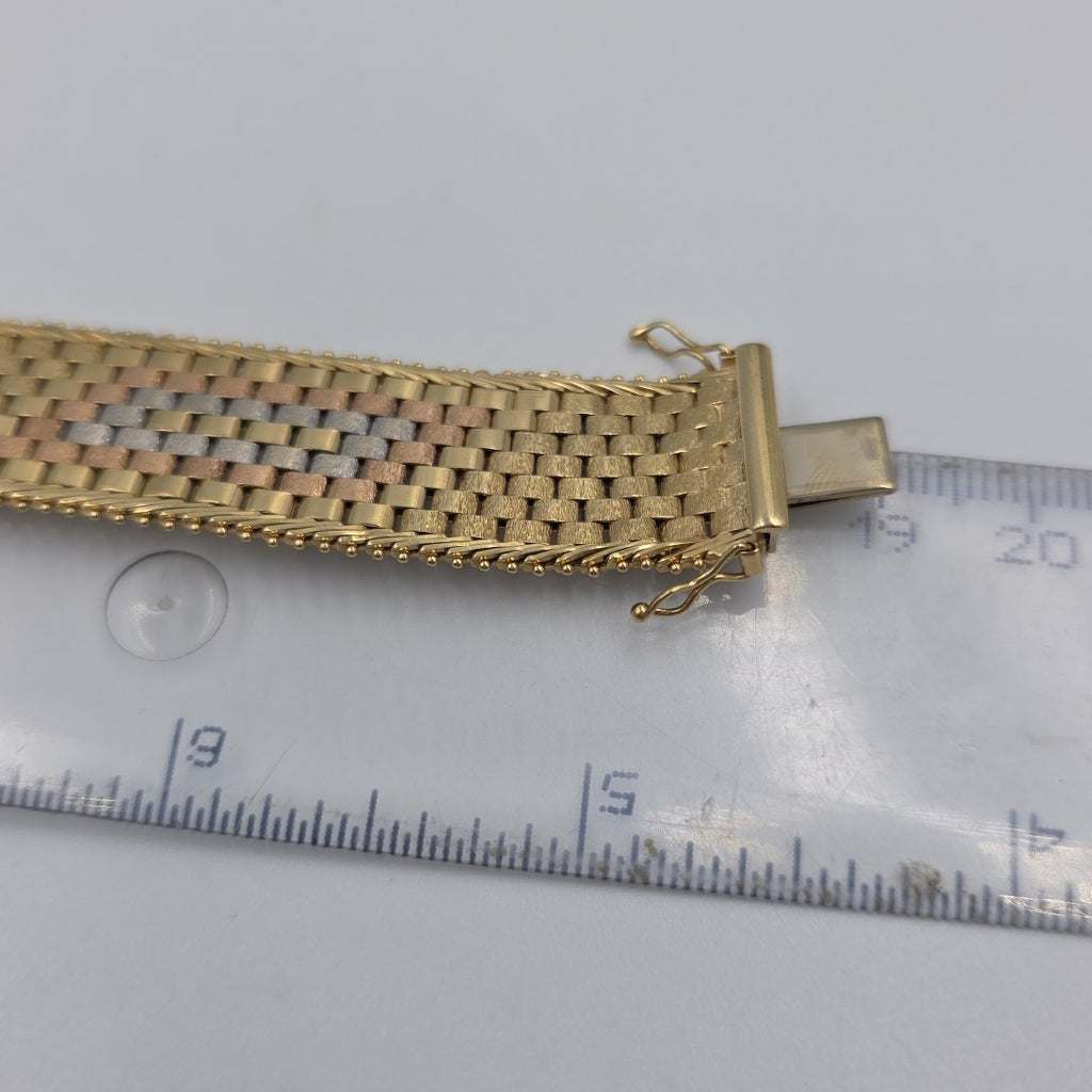 PULSERA ORO, ORO COMBINADO 14 K 27.7 GRMS (SEMINUEVO)