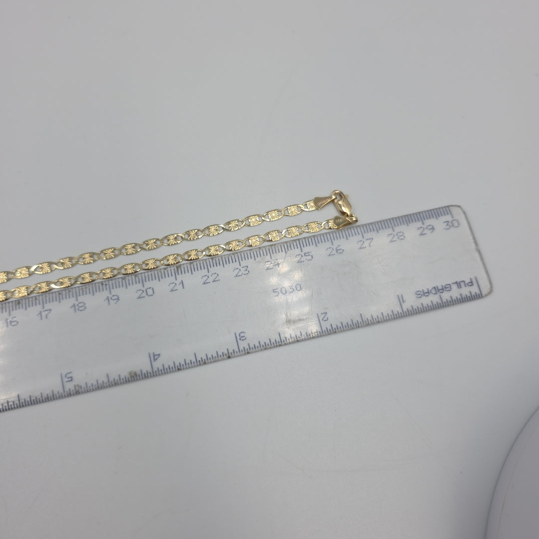 CADENAS TEJIDO GUCHI ORO 14K 55 CM 6.9 GR (NUEVO)