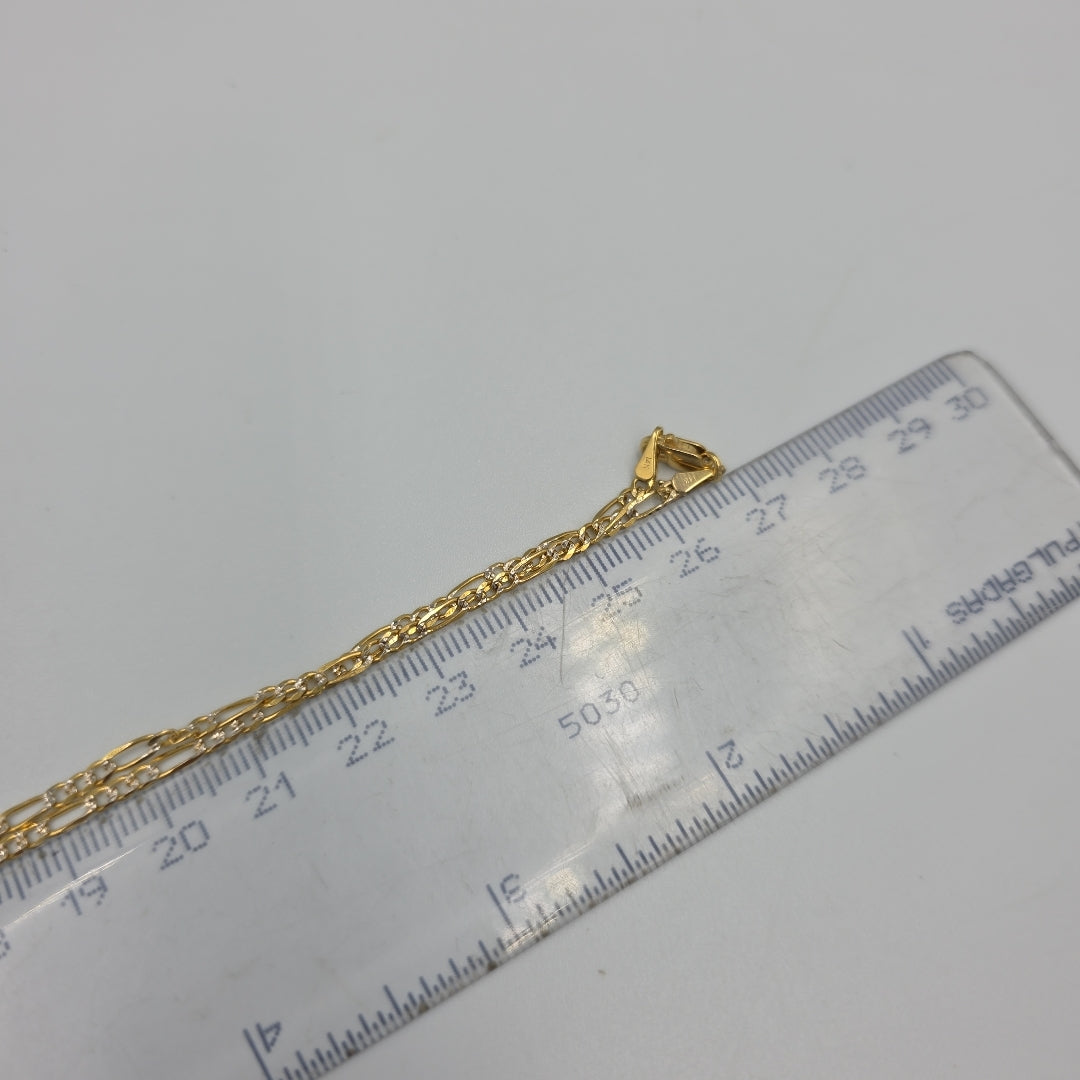 CADENAS TEJIDO 3X1 ORO 14K 55 CM 4.9 GR (NUEVO)